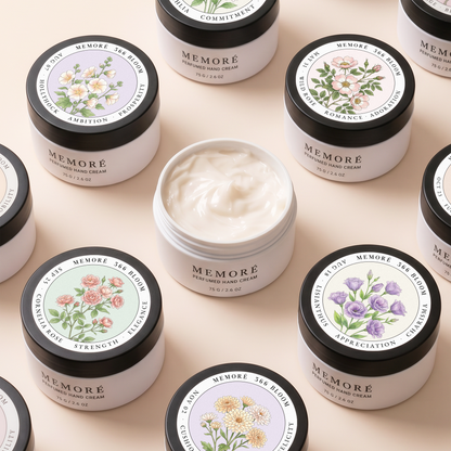 366 Bloom Perfumed Hand Cream collection — 366 unique botanical birthday gift designs by birth date | Memoré