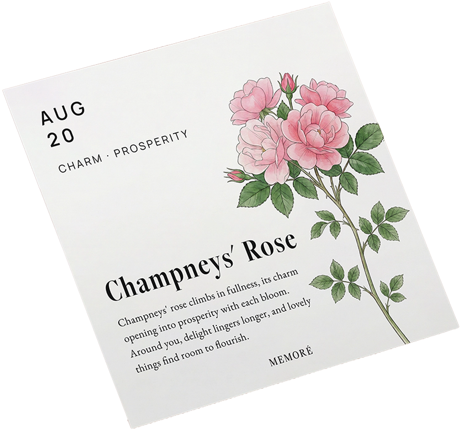 Memoré bloom card